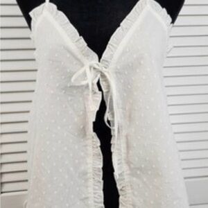 Colsie White Ruffle Trim Camisole C137